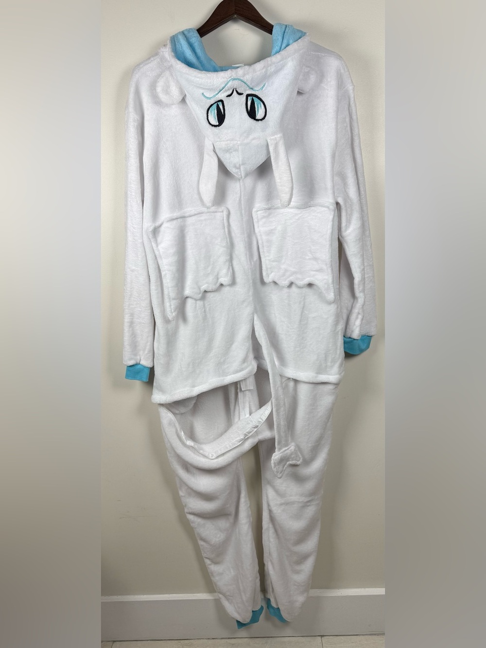 Unisex Dragon Onesie Costume White Medium Blokecore Inspired Cozy Style - Picture 11 of 13